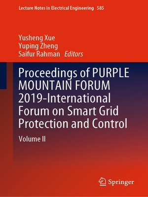 cover image of Proceedings of PURPLE MOUNTAIN FORUM 2019-International Forum on Smart Grid Protection and Control